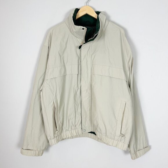 Vintage 90s Eddie Bauer Nylon Bomber Jacket Hooded Classic Sporty Size XL Men's - Picture 1 of 6